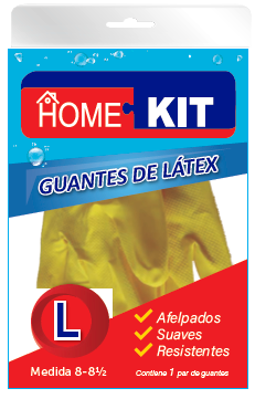 Guantes de látex reforzados, talle "L"